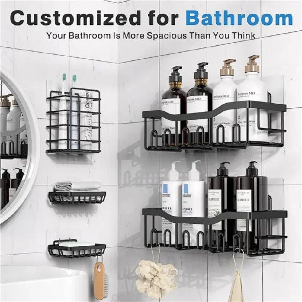 Shower Caddy 5 Pack Adhesive Shower Organizer for Bathroom Storage Home Decor